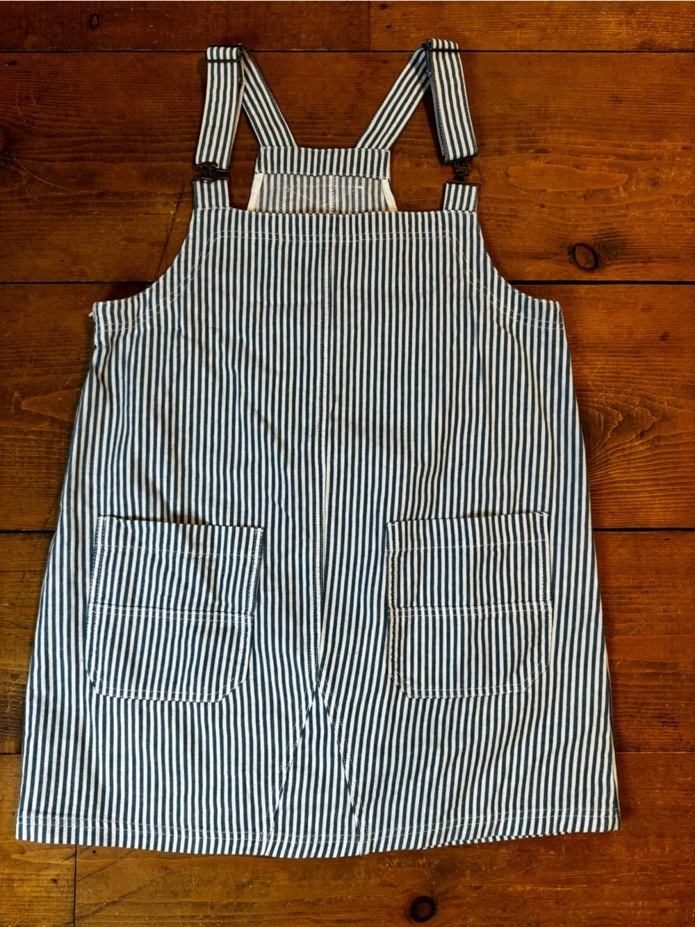 American Eagle Outfitters White and Blue Striped Jumpsuit Set